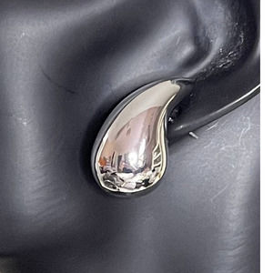 NEW Earrings Chunky Silver Teardrop Large Drop Fashion Jewelry Trend lot S01